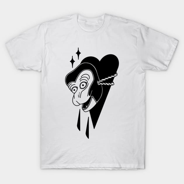 Monkey heart T-Shirt by Sadhakaya